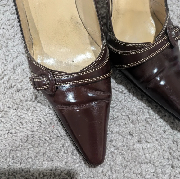 Isaac mizrahi heels size 8.5 brown leather pumps - Picture 8 of 10